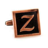 26 Letters Z Cufflinks  Bronzed Classic Cufflinks Metal Cufflinks Symbol Wholesale & Customized  CL667953