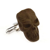 Wood skeleton Cufflinks  Khaki Dressed Cufflinks Woodcarving Cufflinks Skull Wholesale & Customized  CL651933