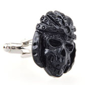 Skull Cufflinks  Black Classic Cufflinks Woodcarving Cufflinks Skull Wholesale & Customized  CL653975